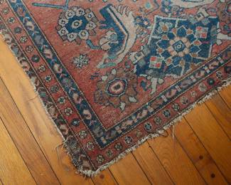 Vintage rectangular woven area rug