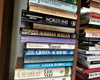 Books by Norman Mailer, Patrick McGinley, Saul Bellow, Gore Vidal, James Herriot