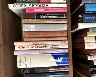 Books including Dark Age Britain by Henry Marsh, and about Mahler His Life and Times by Edward Seckerson