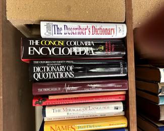 Books for writers and readers - The Describer's Dictionary, Dictionary of Quotations, The Miracle of Language, Aphorisms