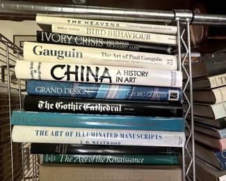 More books from this estate sale, including China A History in Art, The Gothic Cathedral, and The Age of the Renaissance
