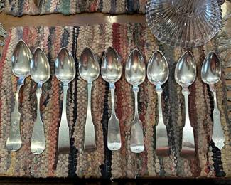 Closer look at just some of the vintage and antique silver spoons available