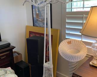 1800'S WICKER FLOOR LAMP