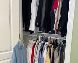 Closet full of fine MEN'S CLOTHING