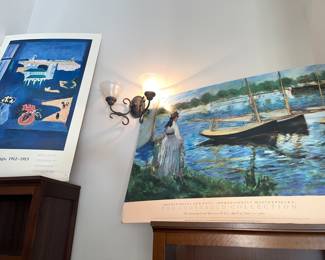 Pair of vintage art show advertising posters