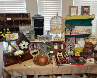 Another table FULL of unique decor, collectibles & Mexican books!
