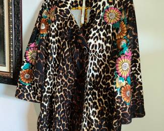 Uncle Frank embroidered leopard print