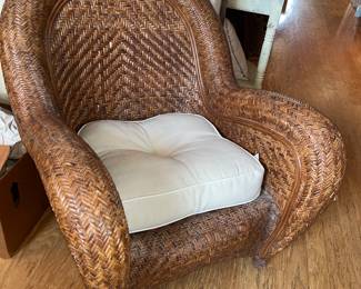 Stylish woven wicker chair