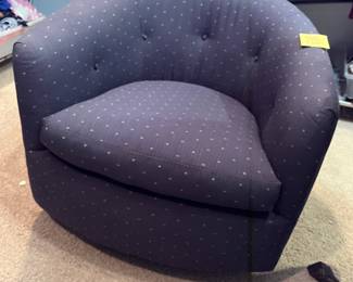Modern, low barrel-back chair
