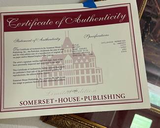 Certificate of authenticity