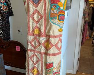 WONDERFUL Indian stitchwork rooster tapestry / blanket