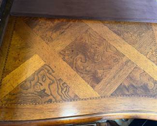 Fabulous, burled parquet inlay top!