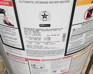Bradford White 40-gallon GAS hot water heater