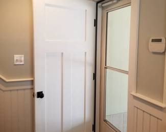 Updated entry door; storm door
