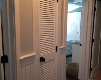 Louvered door; updated knobs