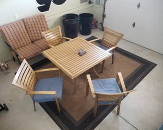 Party in the garage - dining set plus extra seating