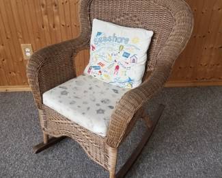 Wicker rocking chair