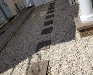 Stepping squares; gravel sold by the 5-gallon bucket