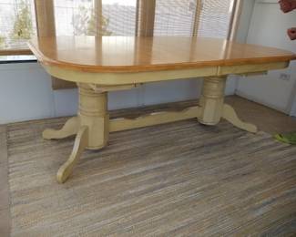 Dining table seats 6.