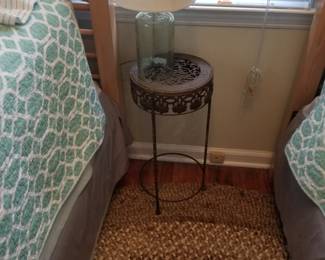 Accent table; table lamp