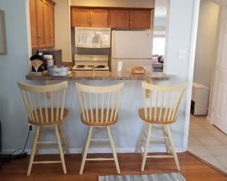 House has two kitchens - three bar stools available