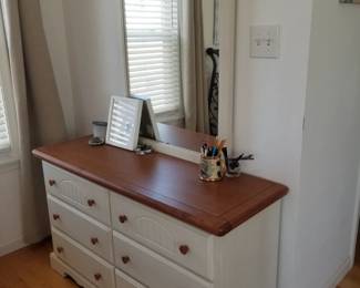 Dresser with mirror matches desk