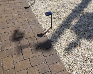 Paving stones; solar lights