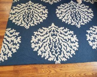 Blue & white area rug