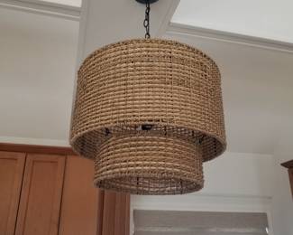 Wicker light fixture