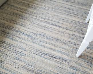 Blue and white area rug