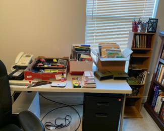 File cabinet and office supplies