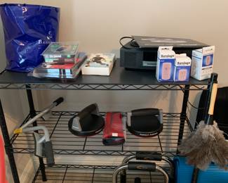 Storage shelf and exercise stuff