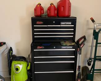 Craftsman tool chest and gas cans