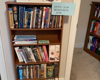 Bookcase, DVD’s, Kodak camera