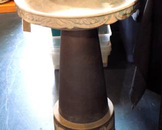 Antique bird bath