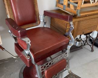 Antique Barber Chair Fully Operational. Price $ 650