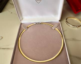 14 K  Double Sided OMEGA  Necklace $1800