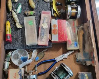 Fishing Lures, Reels etc.