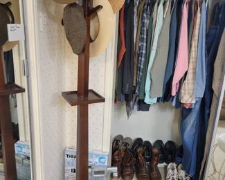 Men's Hats, Coat Rack and Men's Shirts