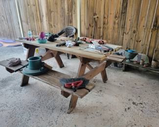 Wood Picnic Table etc.