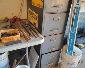 Metal Filing Cabinet etc.