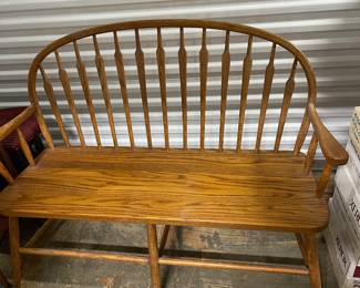 Wood bench