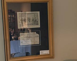 Antique Framed Ephemera