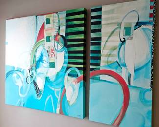 Modern Abstract Artwork Throughout Property.