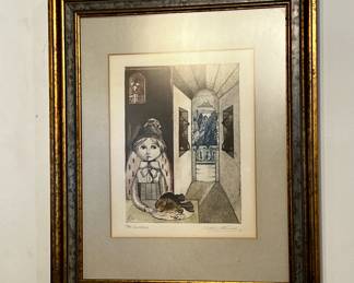 Leticia Tarrango Etching, Limited Edition Signed and Numbered