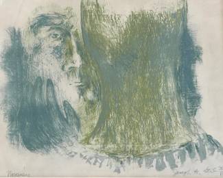 A Mid Century Abstract Portrait of Narcissus, Signed
