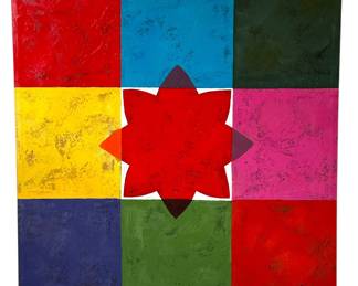 An Abstract Expressionist Color Block Oil on Canvas