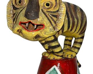 An Italian Mid Century Ceramic Circus Lion