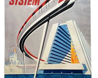 WALT DISNEY WORLD Monorail System Poster