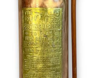 A Vintage BUFFALO Brass and Copper Fire Extinguisher
